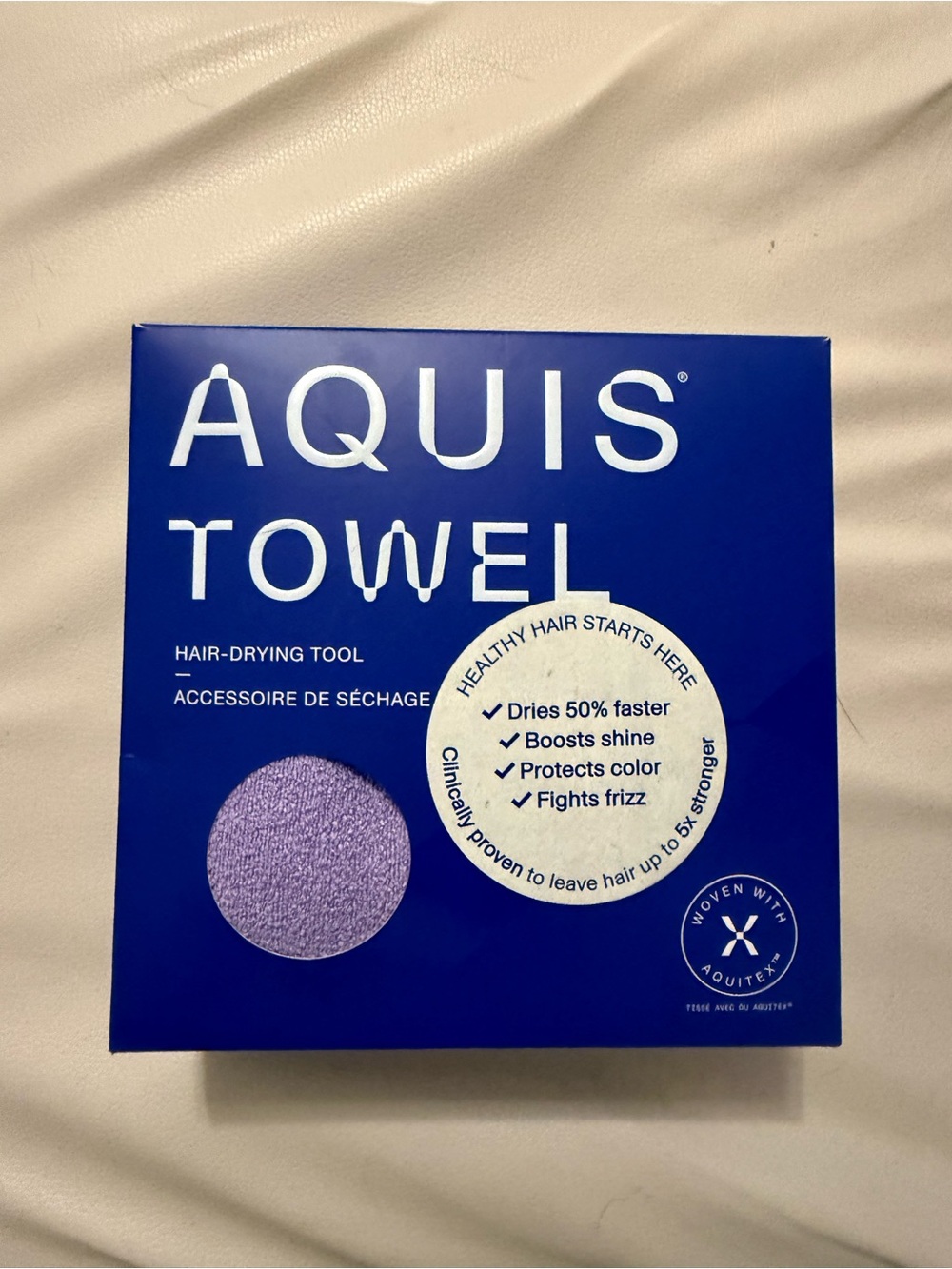 AQUIS Purple Hair-Drying Towel - Gentle Microfiber Hair Tool